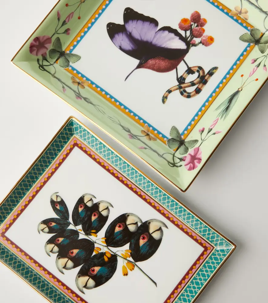 La DoubleJ Butterbird porcelain decorative tray by Beto Val | Thumbnail 3