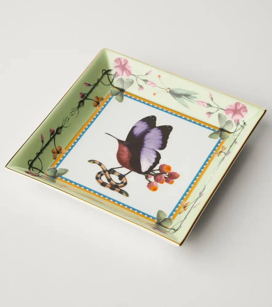 La DoubleJ Butterbird porcelain decorative tray by Beto Val | Thumbnail 4