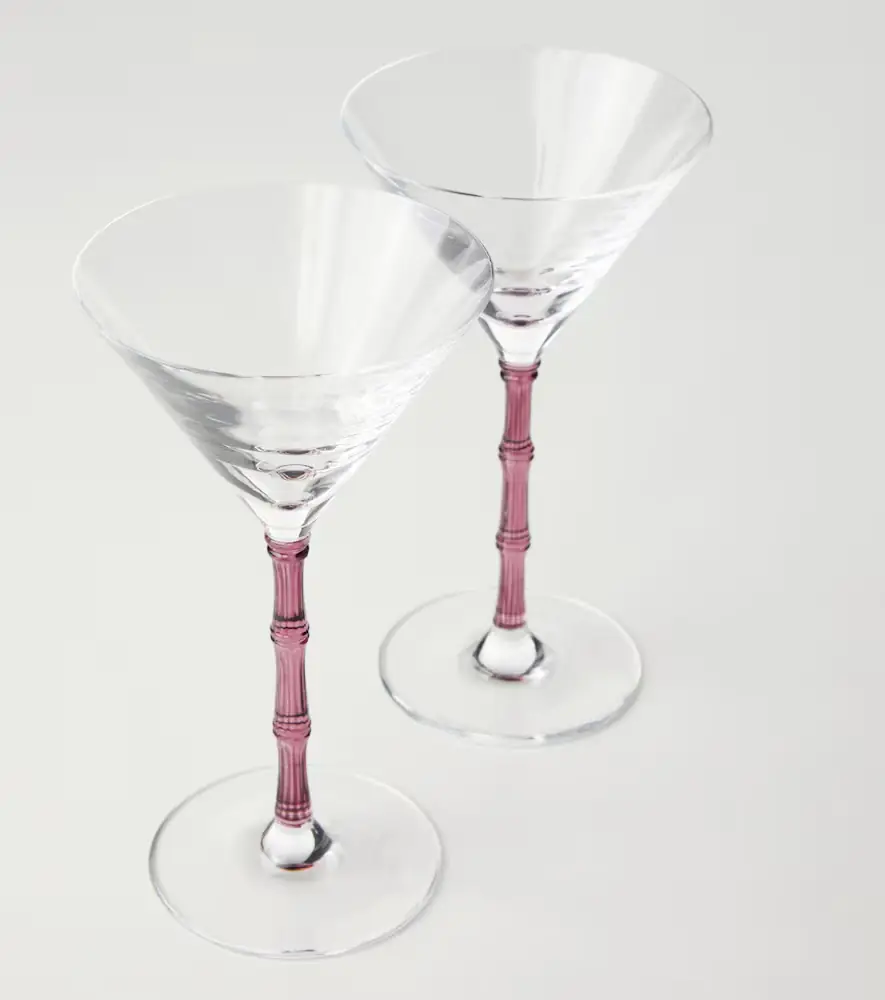 La DoubleJ Bamboo set of 2 martini glasses | Thumbnail 4