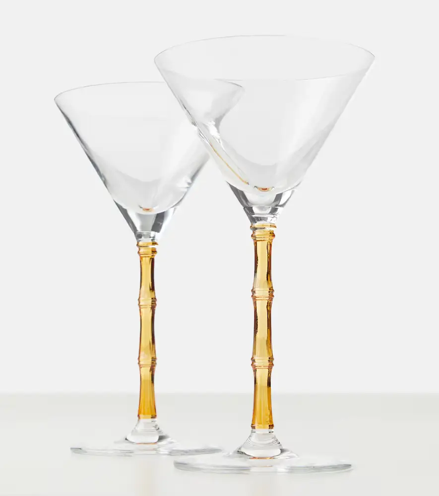 La DoubleJ Bamboo set of 2 martini glasses | Thumbnail 2