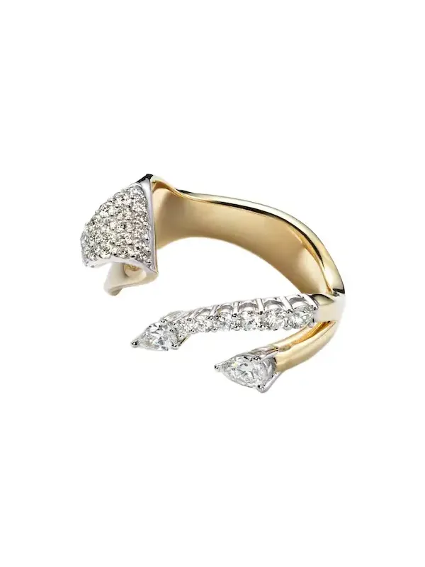 Golden Strada 18kt gold ring with diamonds