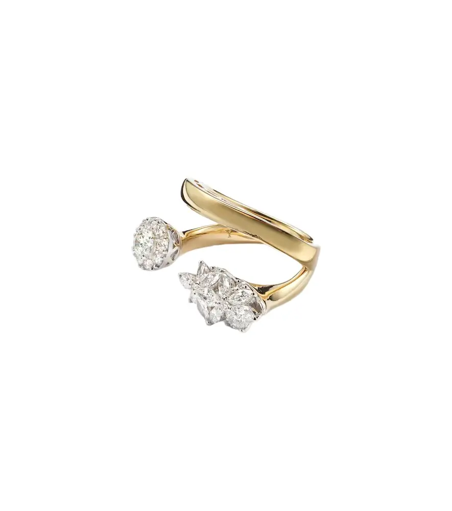 YEPREM Golden Strada 18kt yellow and white gold ring with diamonds | Image 1 YEPREM Golden Strada 18kt yellow and white gold ring with diamonds | Image 1