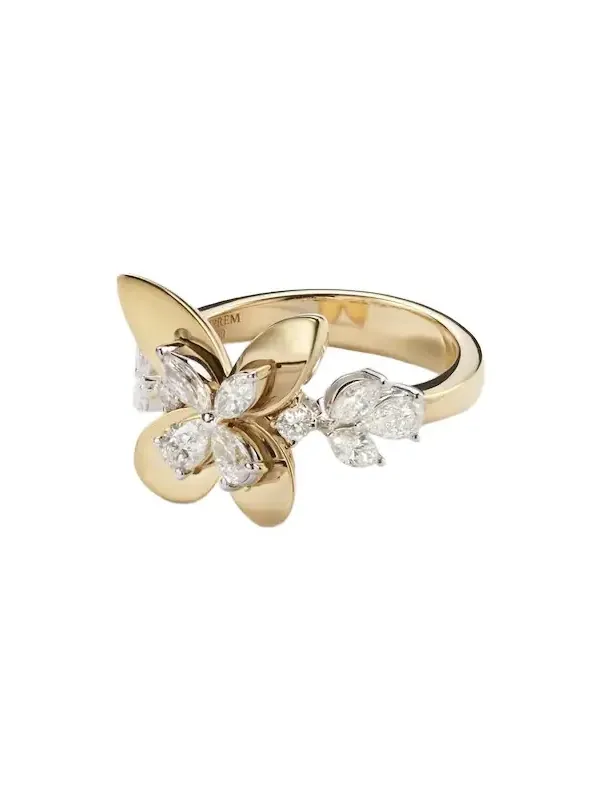 Golden Strada 18kt gold ring with diamonds