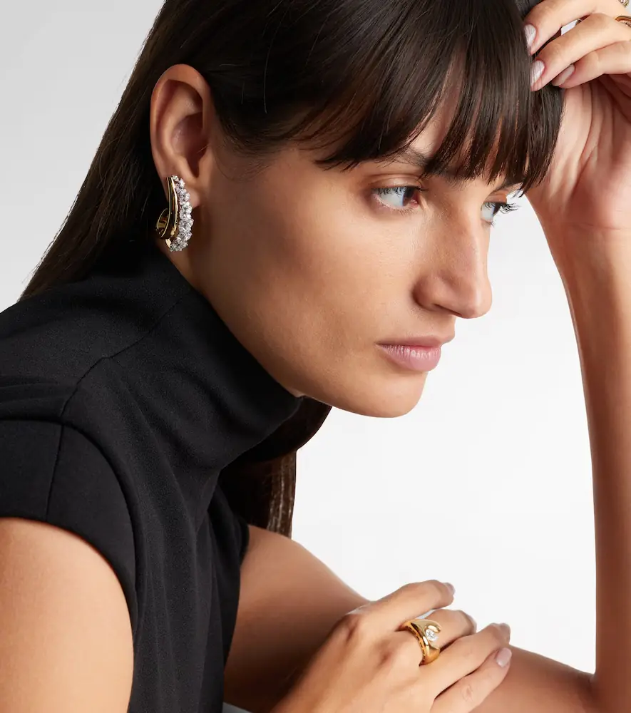 YEPREM Golden Strada 18kt yellow and white gold earrings with diamonds | Thumbnail 2
