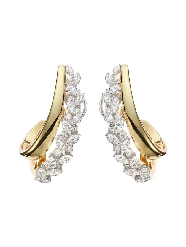 Golden Strada 18kt yellow and white gold earrings with diamonds Golden Strada 18kt yellow and white gold earrings with diamonds