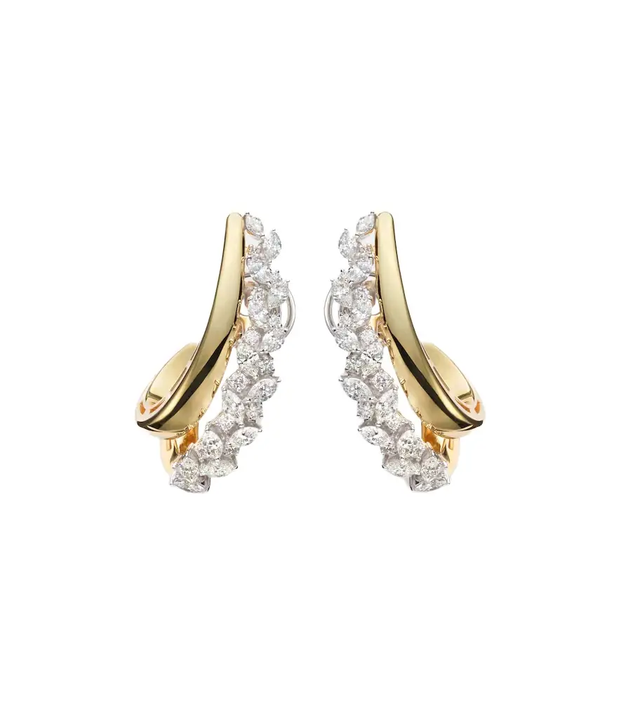 Yeprem Golden Strada 18kt yellow and white gold earrings with diamonds | Image 1 Yeprem Golden Strada 18kt yellow and white gold earrings with diamonds | Image 1