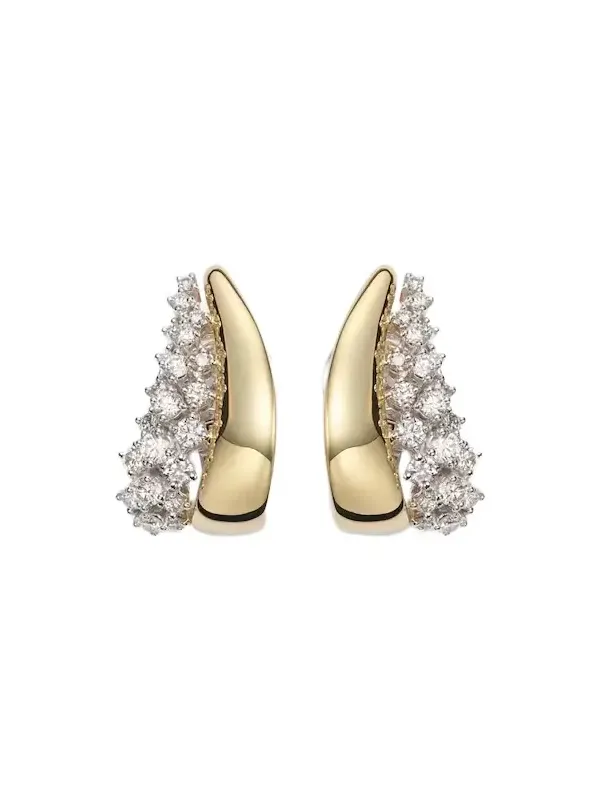 Golden Strada 18kt yellow and white gold earrings with diamonds Golden Strada 18kt yellow and white gold earrings with diamonds