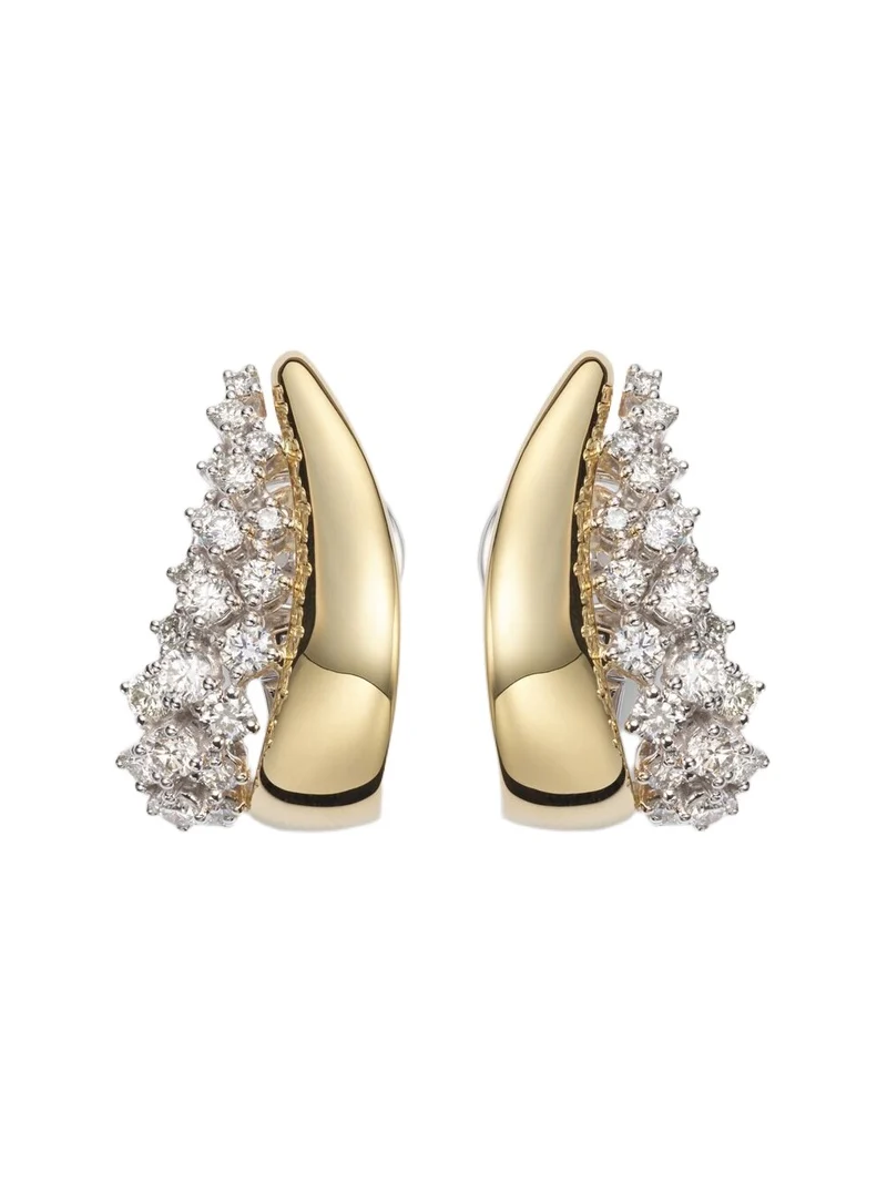Golden Strada 18kt yellow and white gold earrings with diamonds Golden Strada 18kt yellow and white gold earrings with diamonds