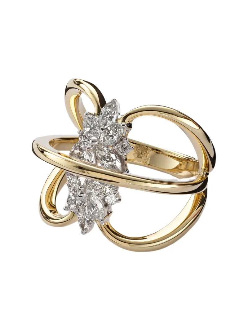 Golden Strada 18kt yellow and white gold ring with diamonds Golden Strada 18kt yellow and white gold ring with diamonds