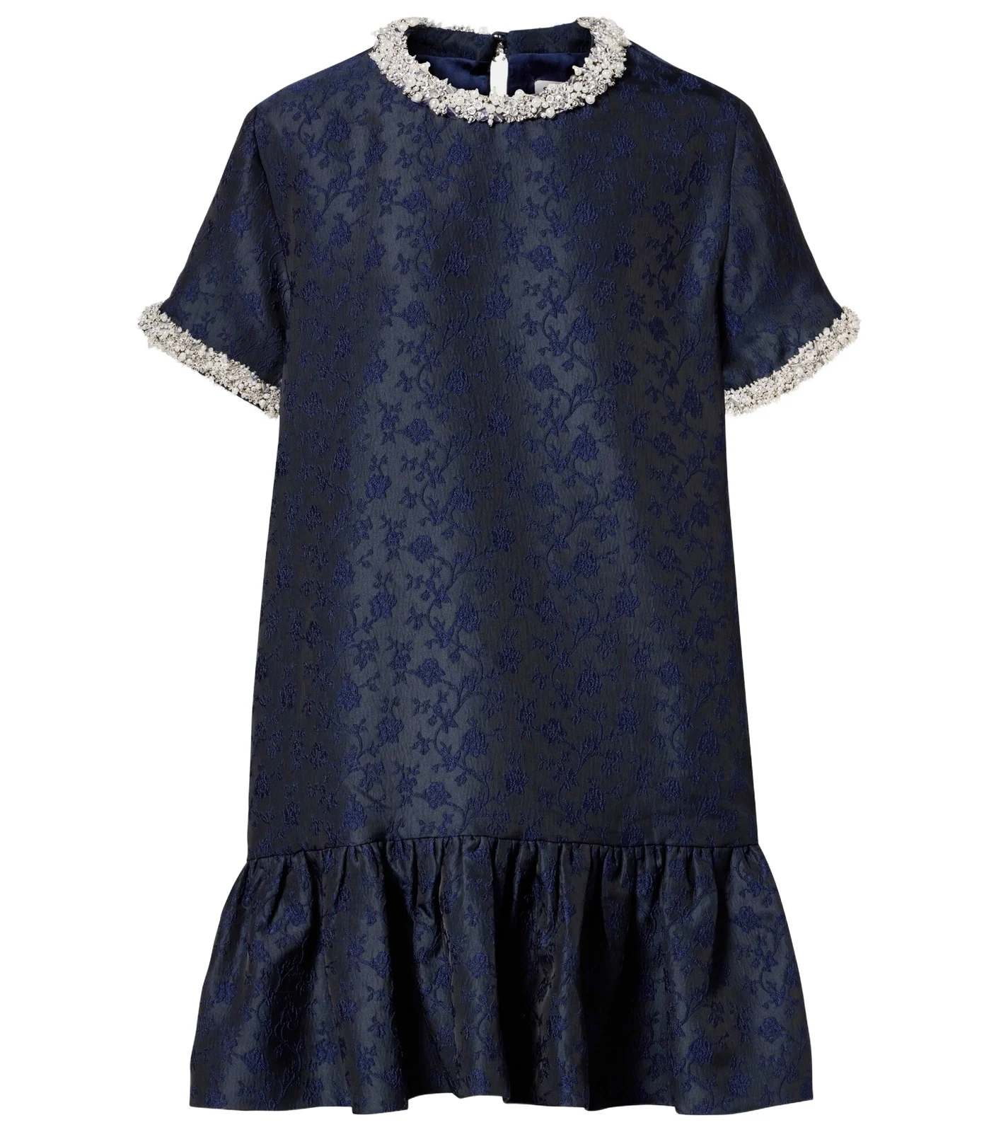 Alison embellished jacquard minidress