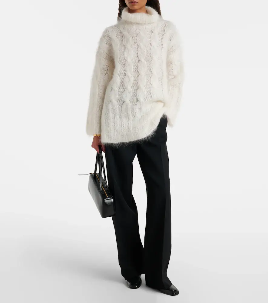 Joseph Fortin cable-knit mohair-blend sweater | Thumbnail 2