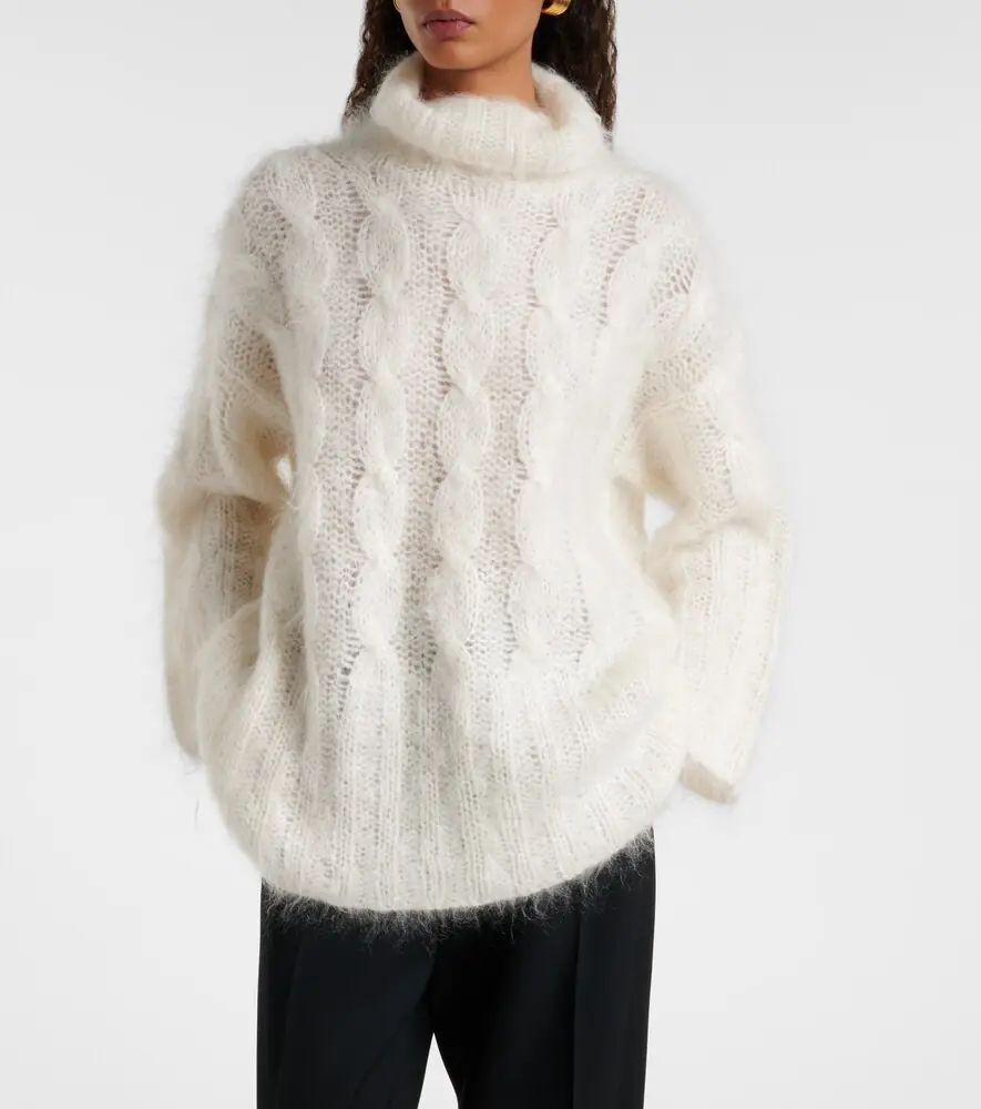 Joseph Fortin cable-knit mohair-blend sweater | Thumbnail 3