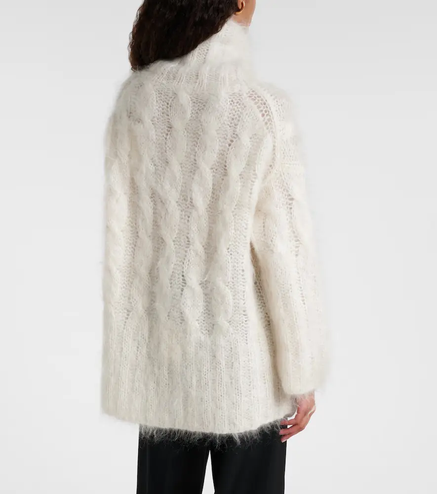 Joseph Fortin cable-knit mohair-blend sweater | Thumbnail 4