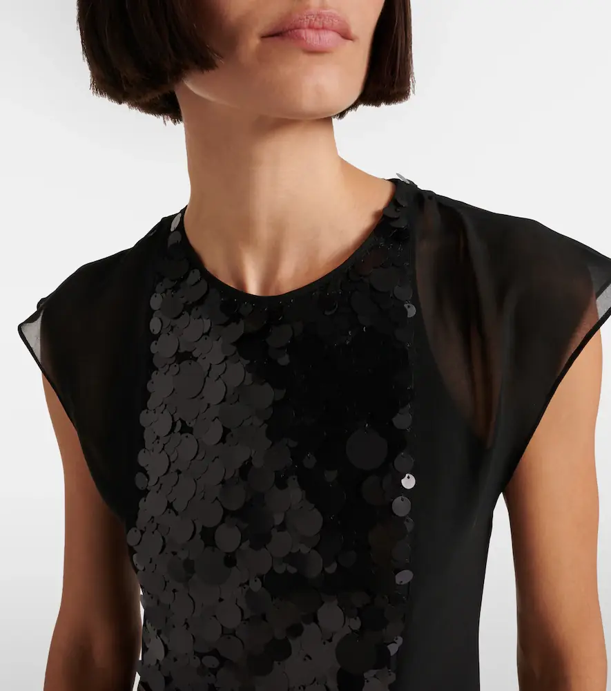 Joseph Boulle sequined chiffon midi dress | Thumbnail 3