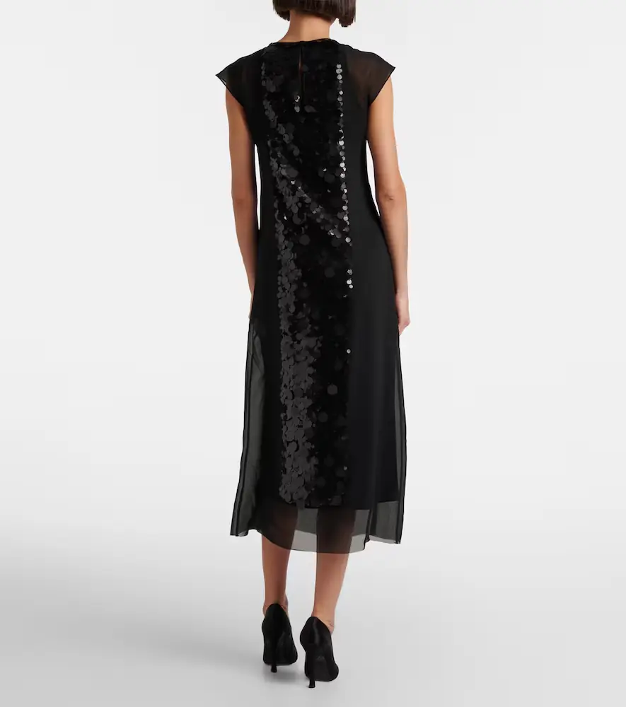Joseph Boulle sequined chiffon midi dress | Thumbnail 4