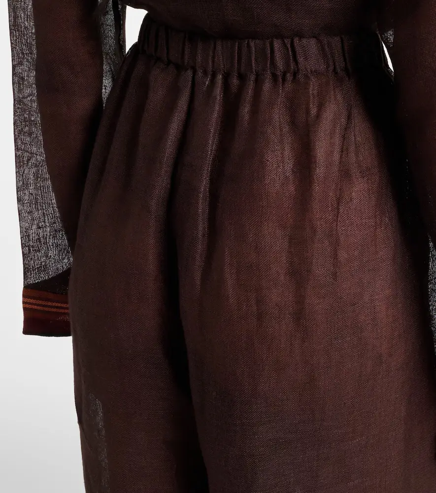 Tory Burch Striped cropped linen pants | Thumbnail 5 Tory Burch Striped cropped linen pants | Thumbnail 5