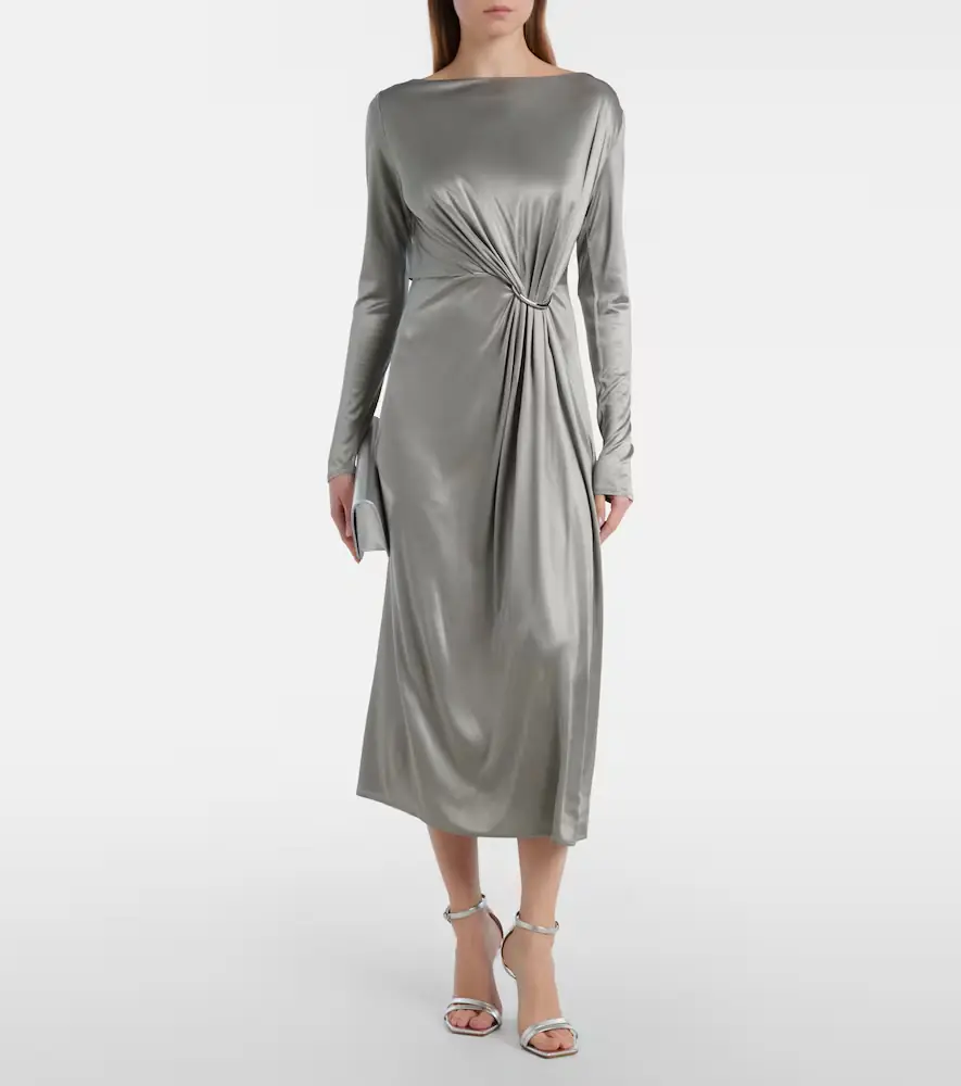 Tory Burch Gathered jersey midi dress | Thumbnail 4