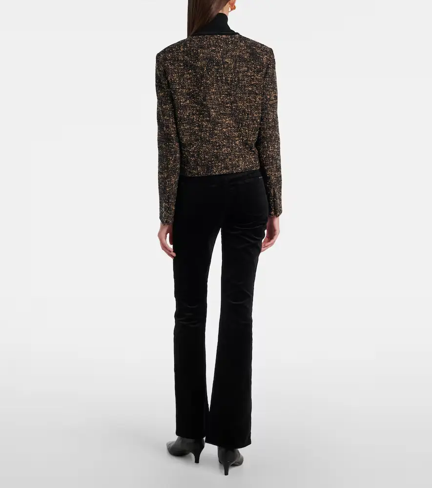 7 For All Mankind Leggy Bootcut mid-rise cotton-blend velvet bootcut pants | Thumbnail 5