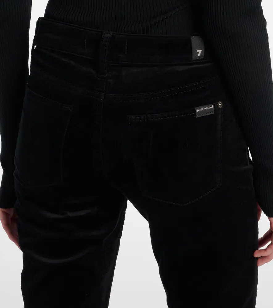 7 For All Mankind Leggy Bootcut mid-rise cotton-blend velvet bootcut pants | Thumbnail 6