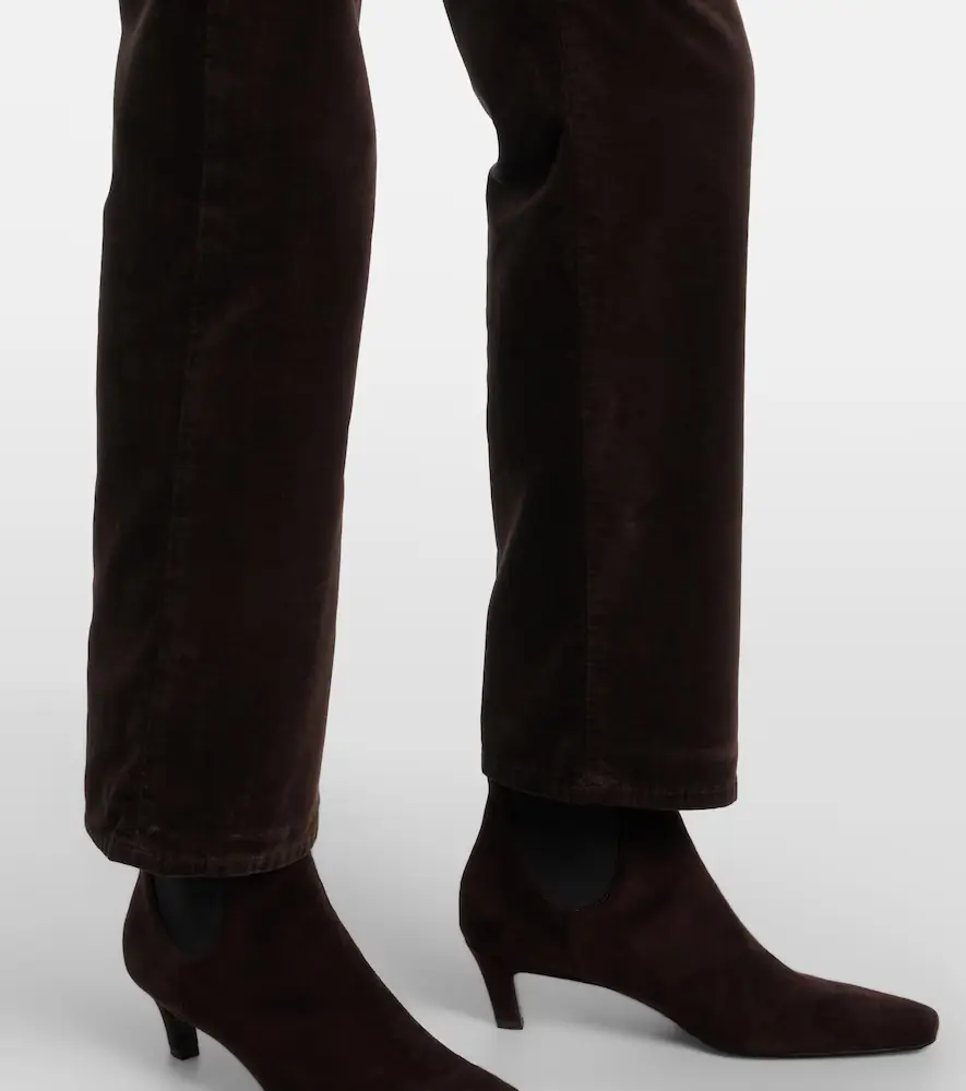 7 For All Mankind Calie Straight mid-rise cotton-blend velvet straight pants | Thumbnail 3 7 For All Mankind Calie Straight mid-rise cotton-blend velvet straight pants | Thumbnail 3