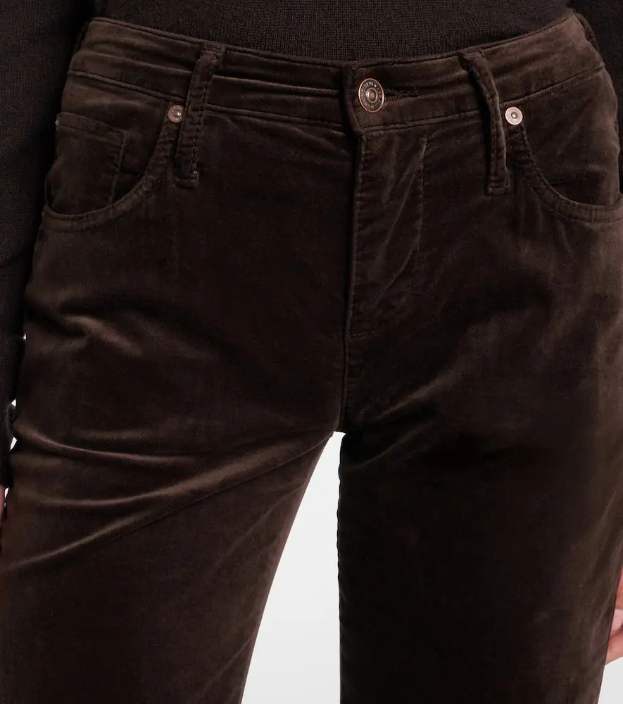 7 For All Mankind Calie Straight mid-rise cotton-blend velvet straight pants | Thumbnail 6 7 For All Mankind Calie Straight mid-rise cotton-blend velvet straight pants | Thumbnail 6