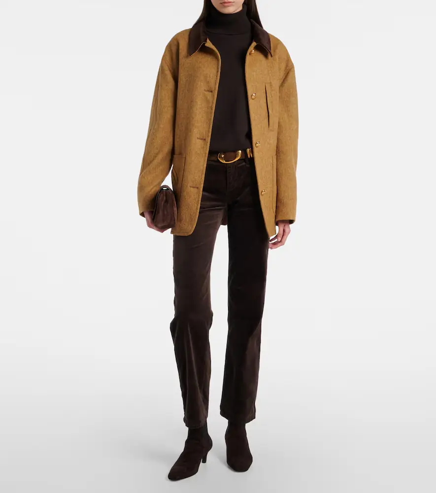 7 For All Mankind Calie Straight mid-rise cotton-blend velvet straight pants | Thumbnail 7 7 For All Mankind Calie Straight mid-rise cotton-blend velvet straight pants | Thumbnail 7