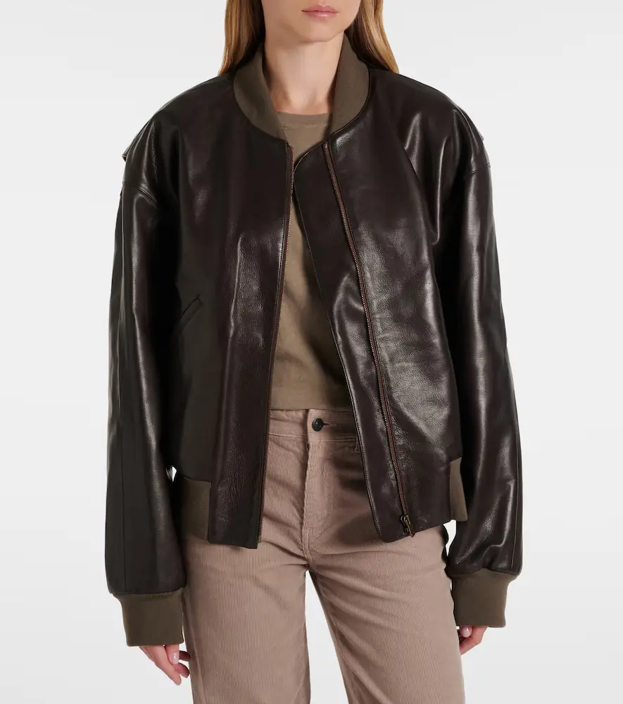 The Row Morisel leather bomber jacket | Thumbnail 4 The Row Morisel leather bomber jacket | Thumbnail 4