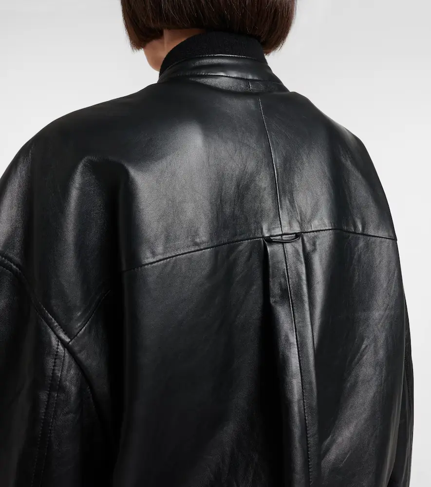 The Row Eleonora leather bomber jacket | Thumbnail 4 The Row Eleonora leather bomber jacket | Thumbnail 4