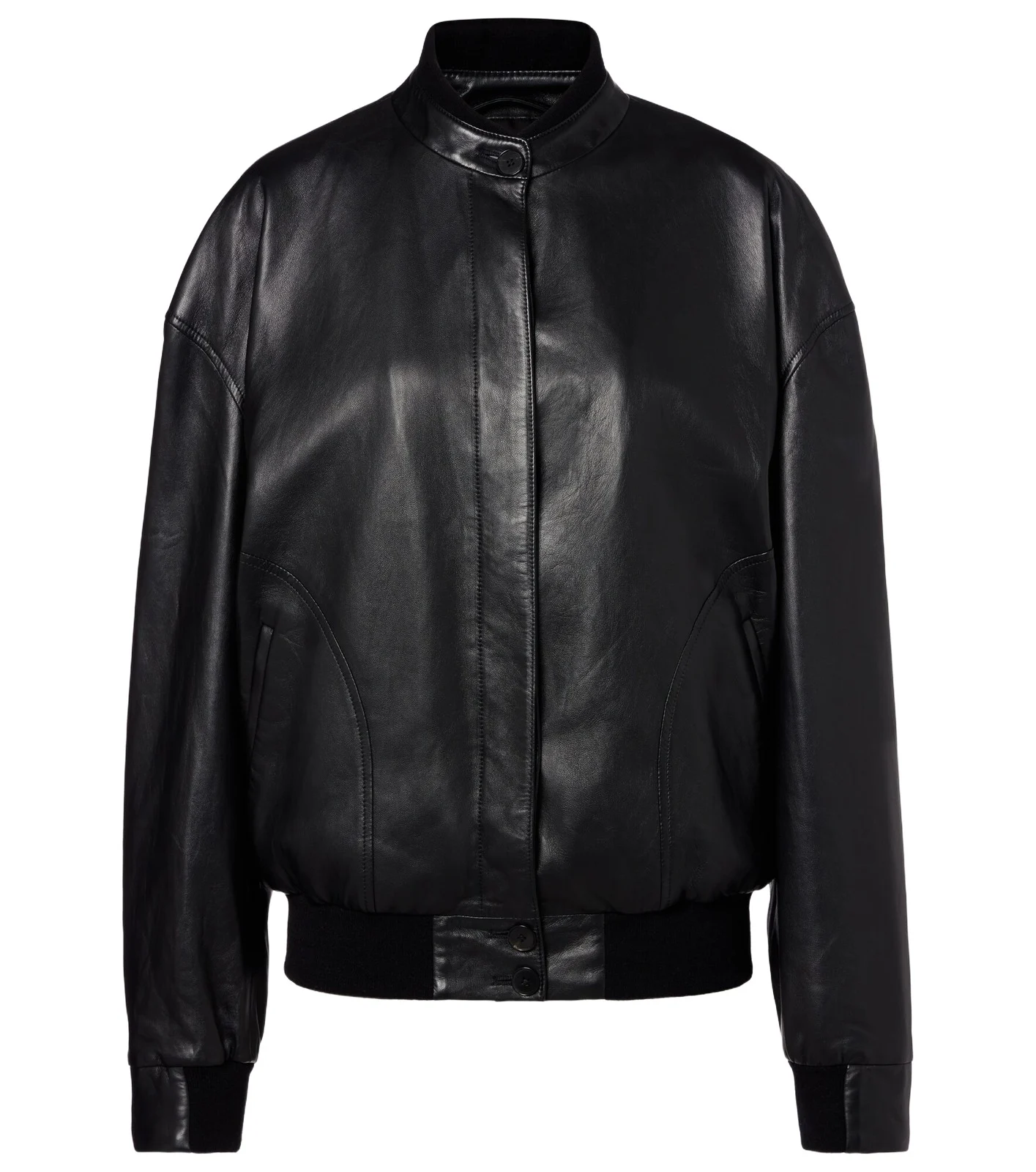 Eleonora leather bomber jacket