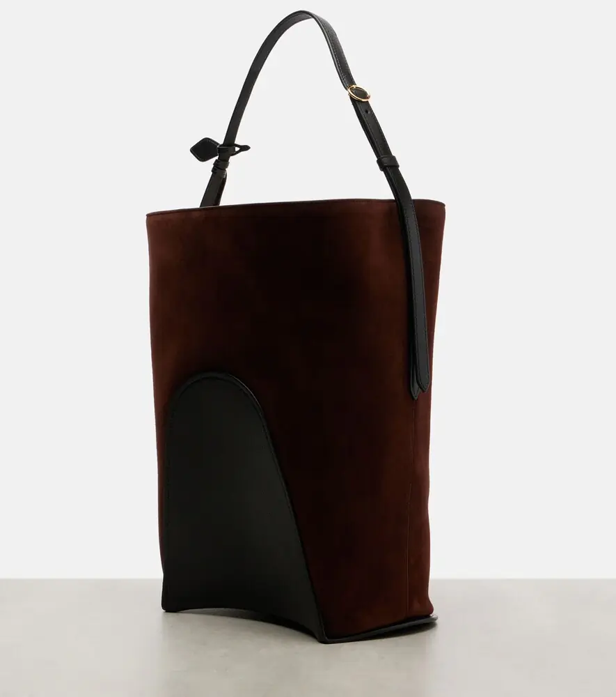 Alaïa Alaïa Hip Large leather-trimmed suede bucket bag | Thumbnail 4
