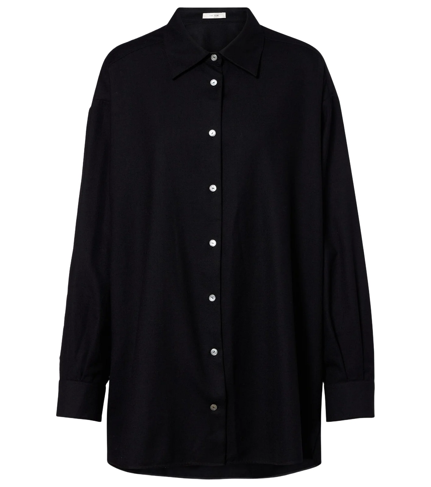 The Row Luka virgin wool flannel shirt