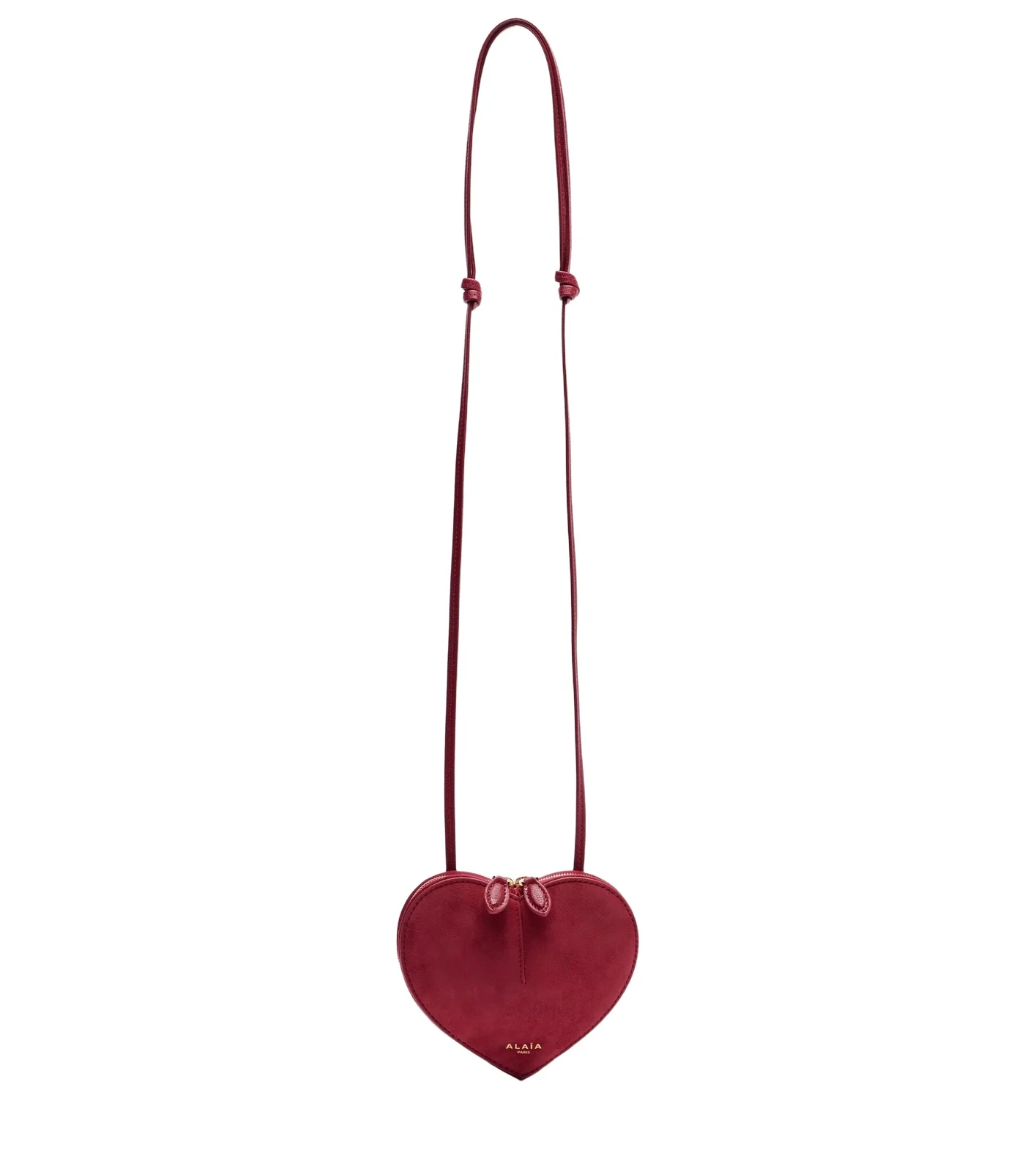 Le Coeur leather and suede crossbody bag