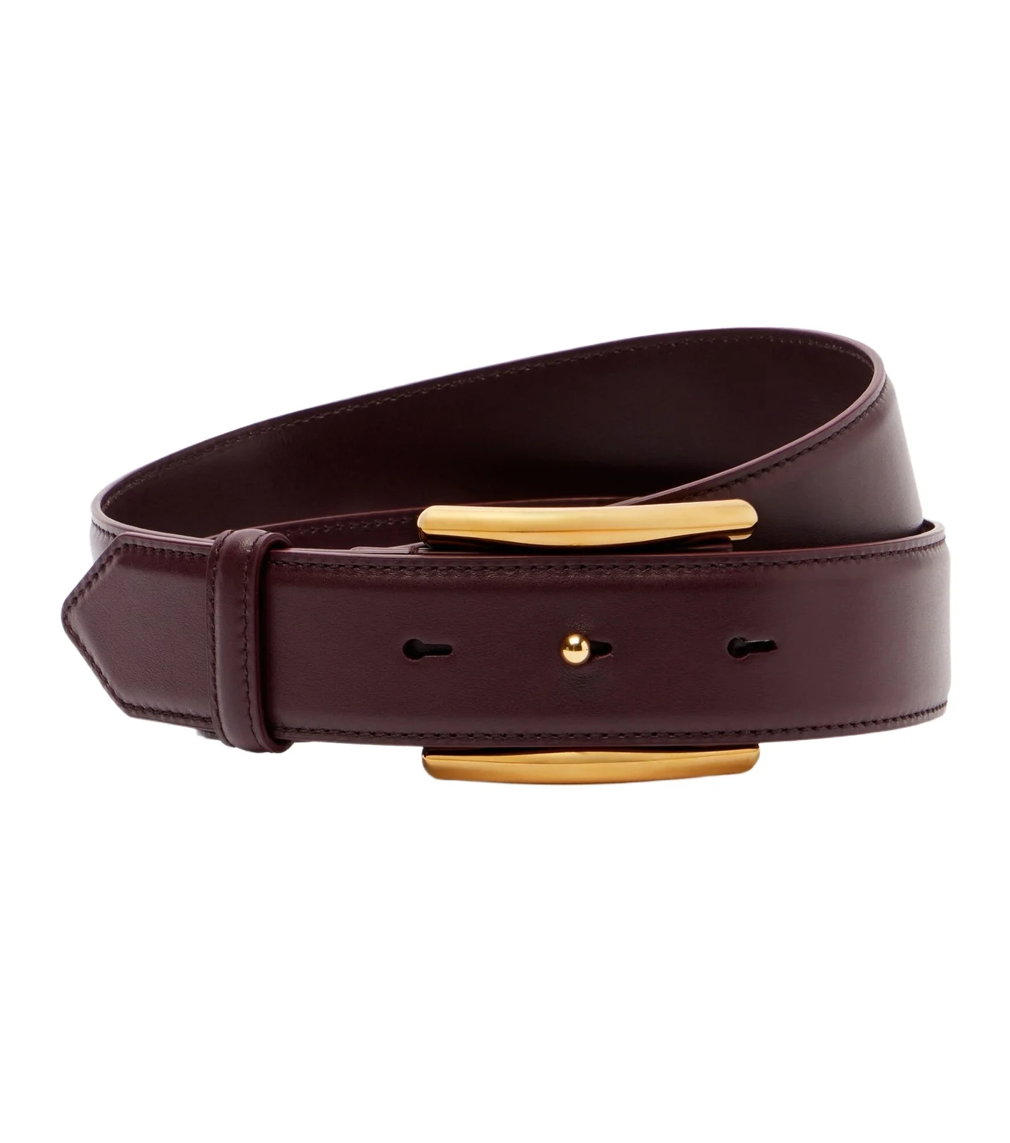 Curve leather belt