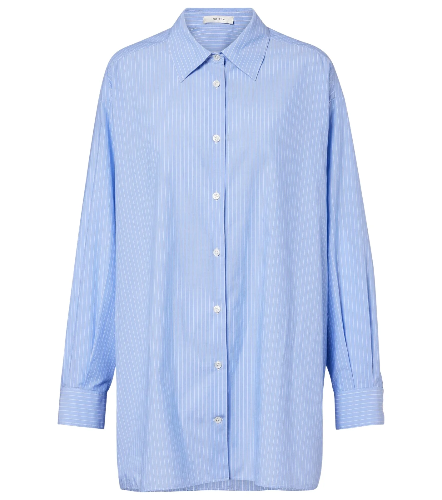 The Row Luka striped cotton poplin shirt