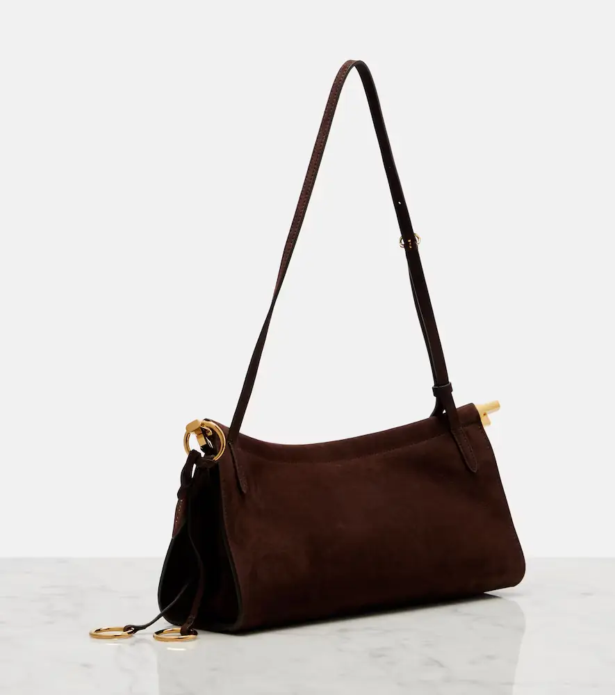 ALAÏA ALAÏA Le Click East West Medium suede shoulder bag | Thumbnail 4