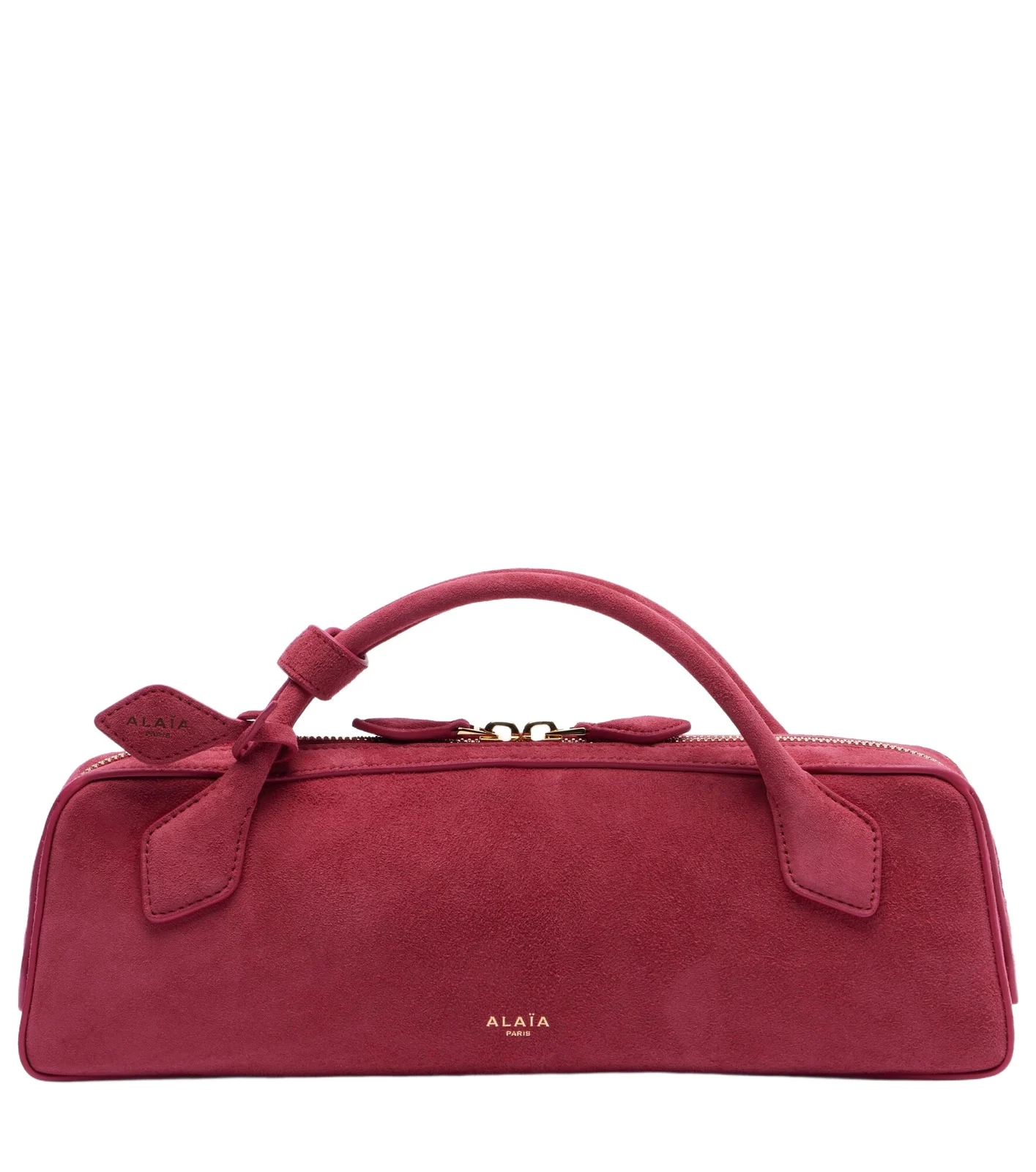 ALAÏA Le Teckel Small suede clutch