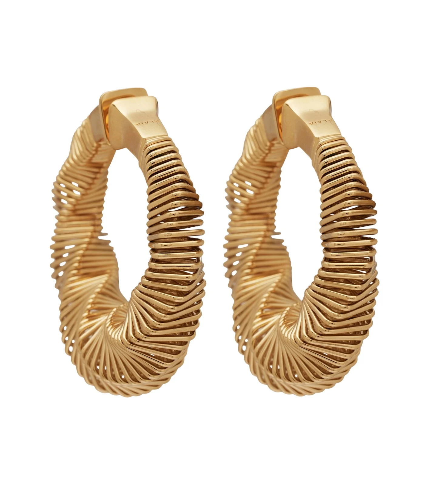 ALAÏA Spiral Small hoop earrings