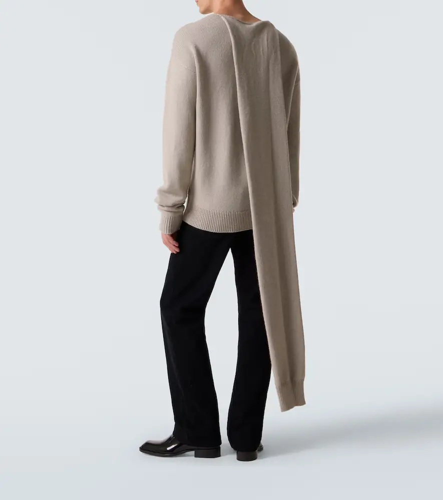 Calvin Klein Collection Rex scarf-detail cashmere sweater | Thumbnail 4 Calvin Klein Collection Rex scarf-detail cashmere sweater | Thumbnail 4