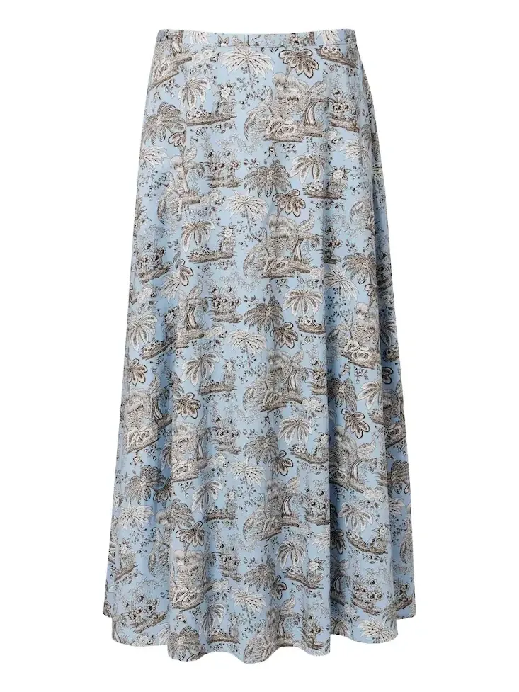 Floral cotton midi skirt Floral cotton midi skirt