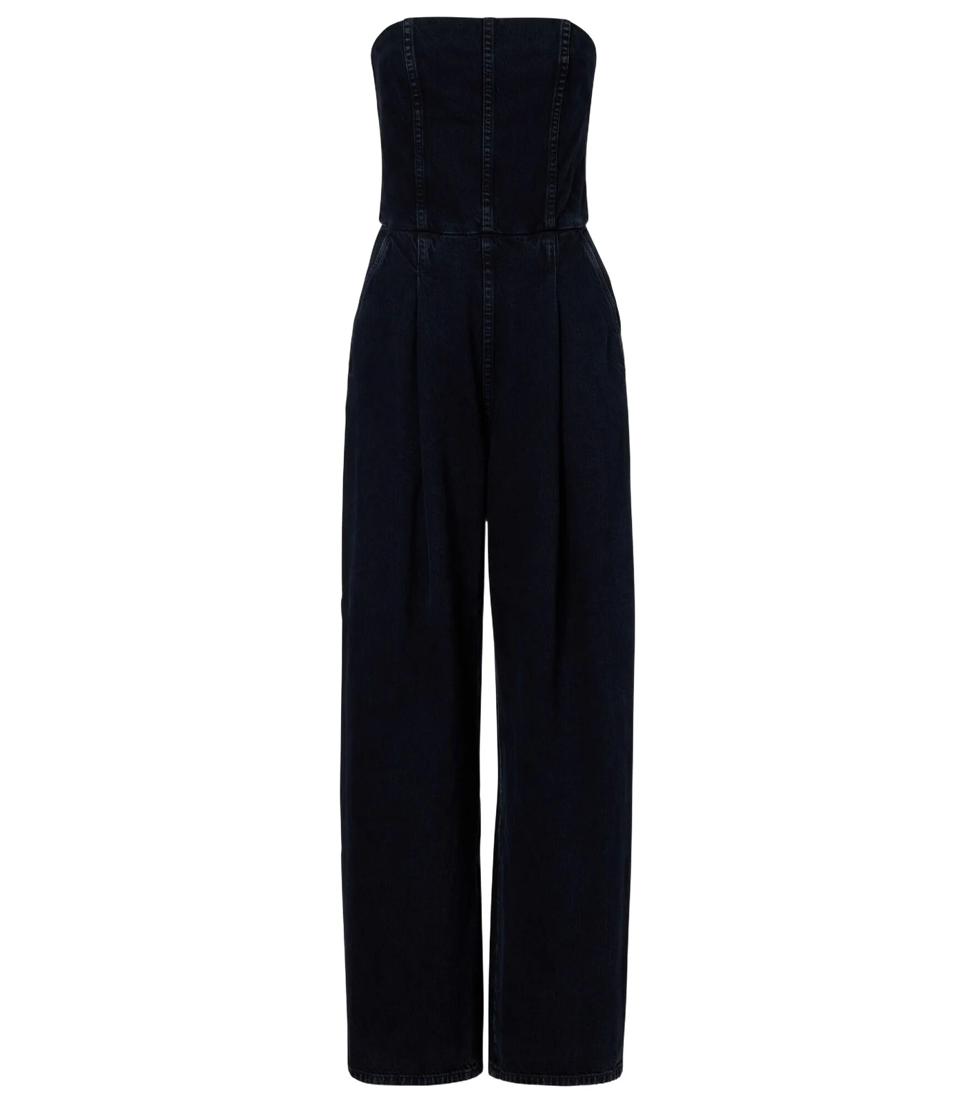 AGOLDE Agyness denim bustier jumpsuit