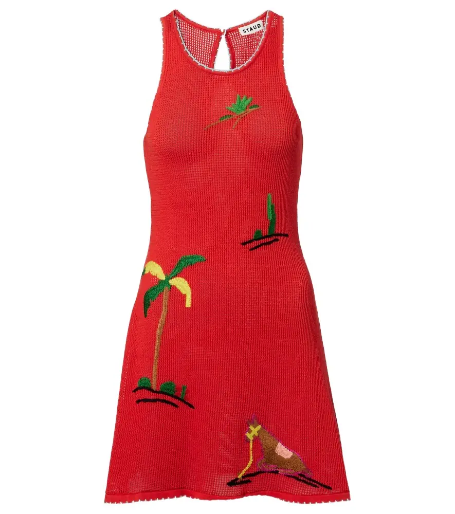 Staud Marea embroidered cotton minidress | Image 1 Staud Marea embroidered cotton minidress | Image 1