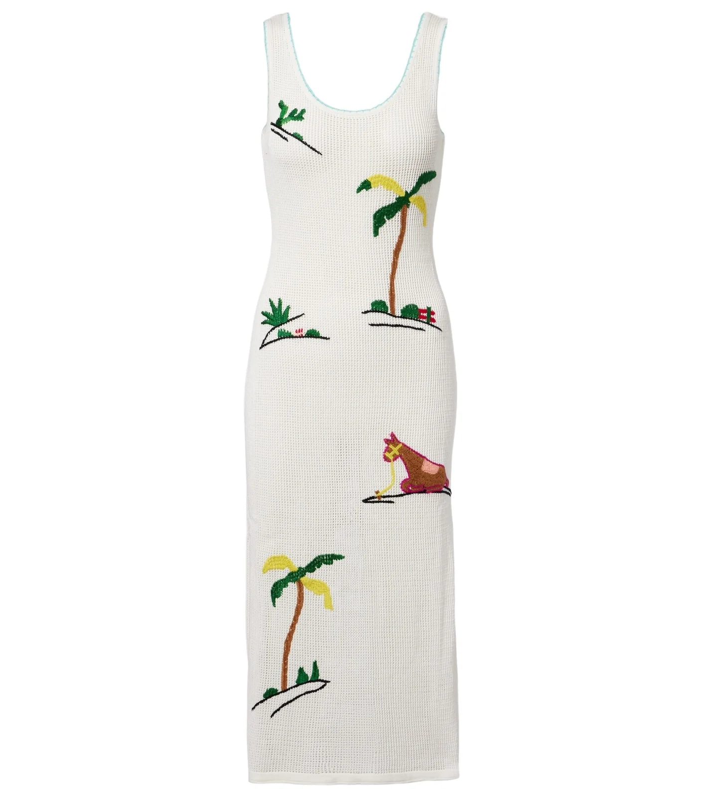 Staud Luma embroidered cotton beach cover-up