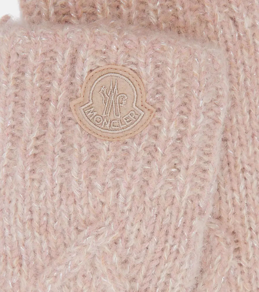 Moncler Embroidered alpaca-blend gloves | Thumbnail 2