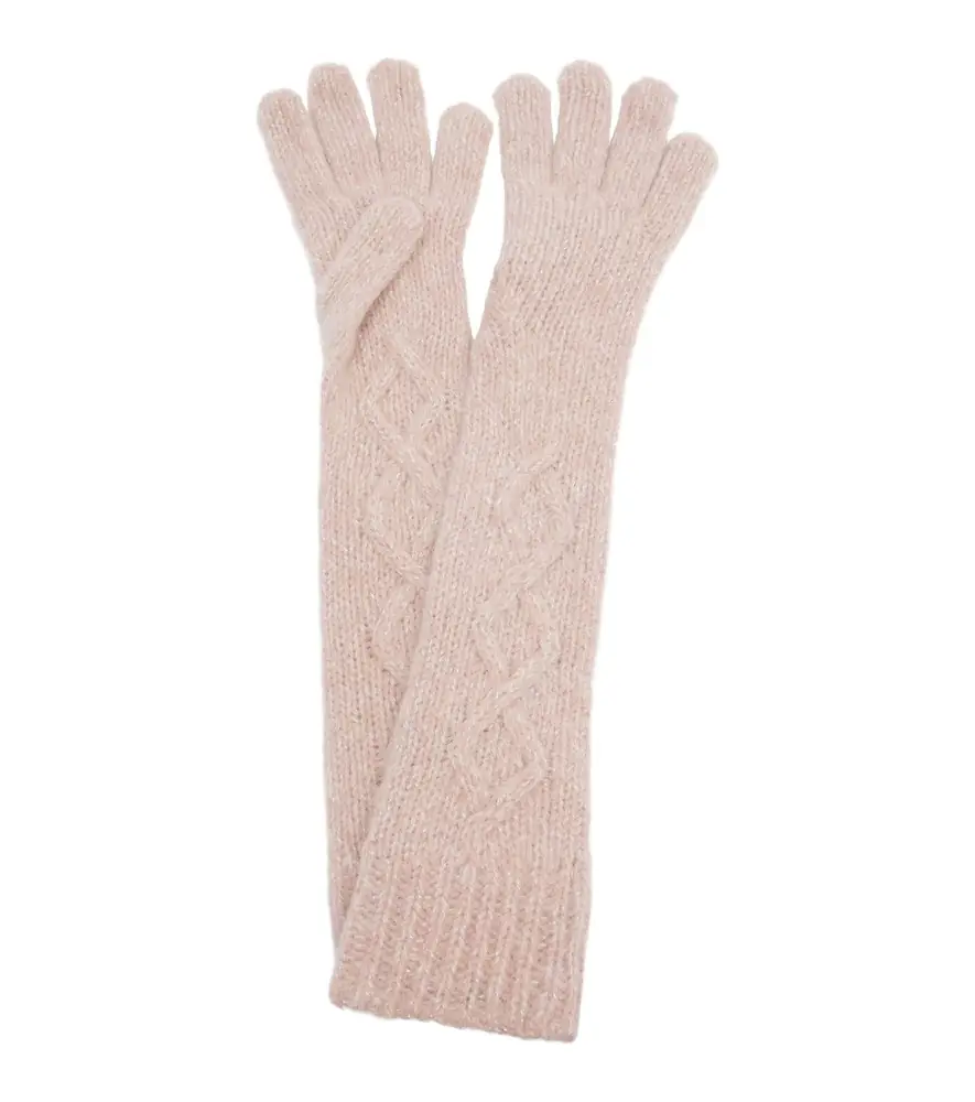 Embroidered alpaca-blend gloves Embroidered alpaca-blend gloves