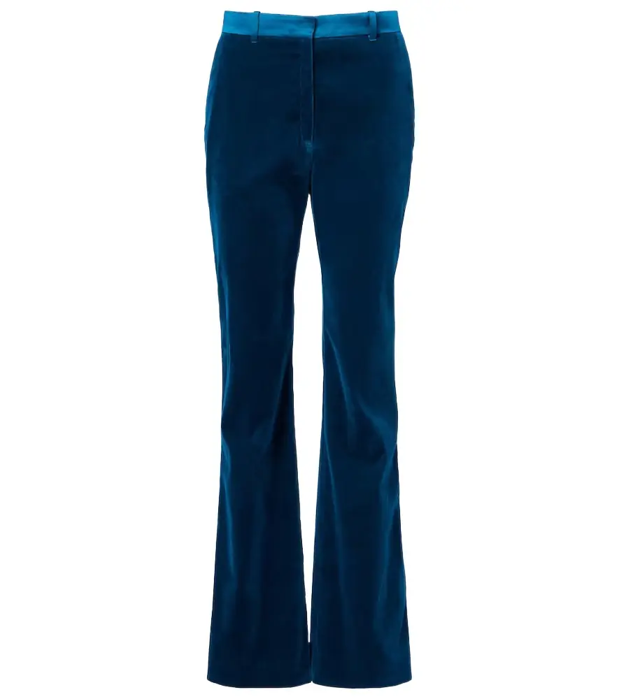 Rabanne Cotton-blend velvet flared pants