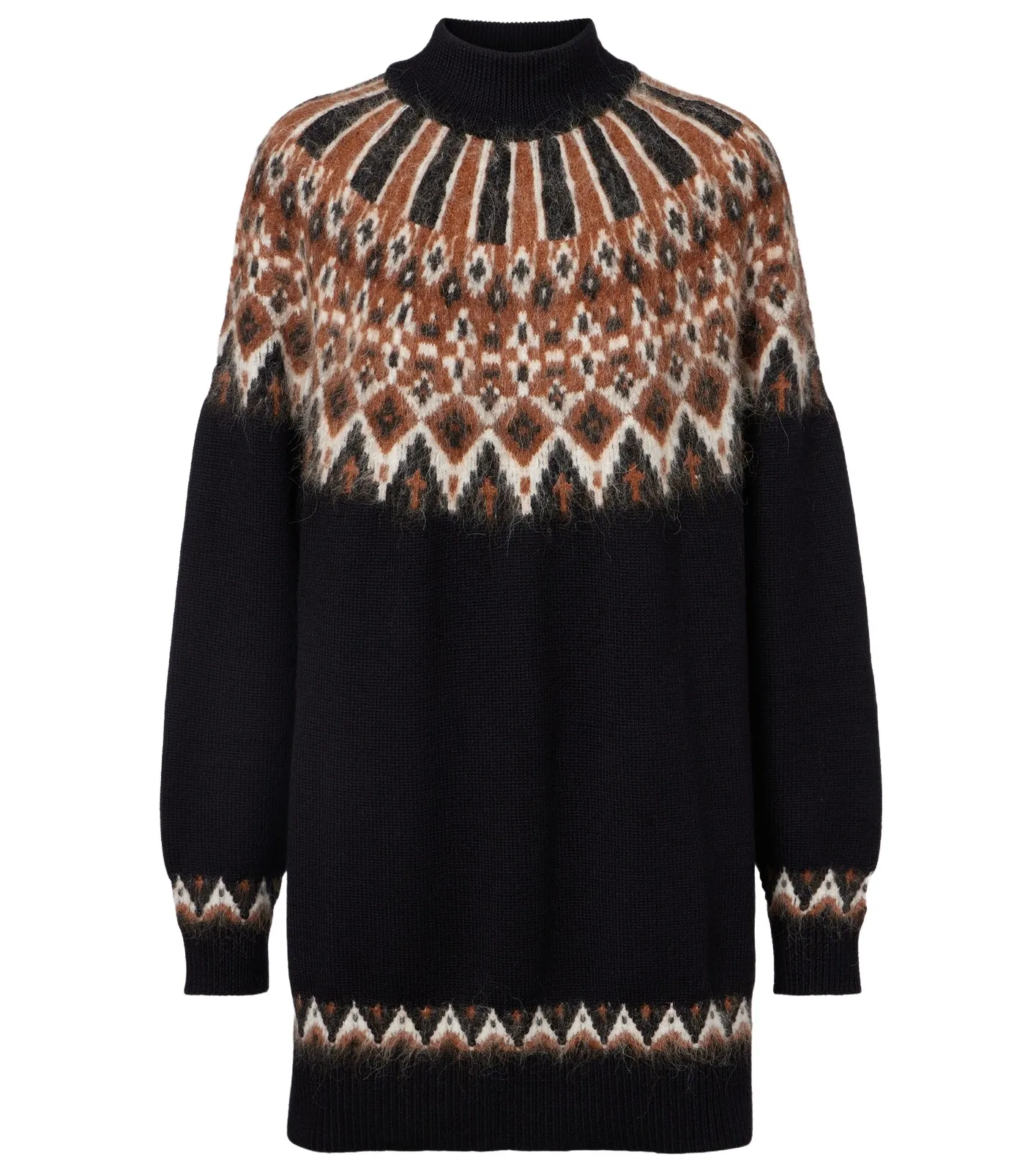 Liza Fair Isle wool-blend sweater dress Liza Fair Isle wool-blend sweater dress