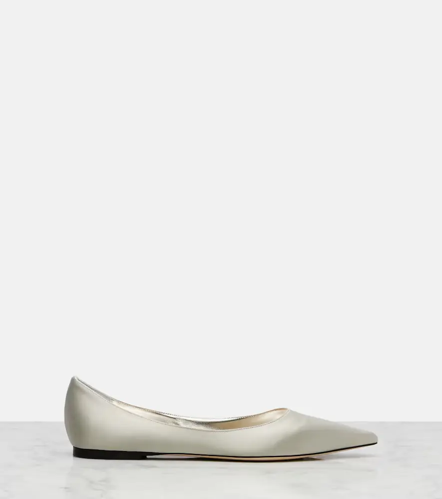 Jimmy Choo Love satin ballet flats | Thumbnail 3 Jimmy Choo Love satin ballet flats | Thumbnail 3