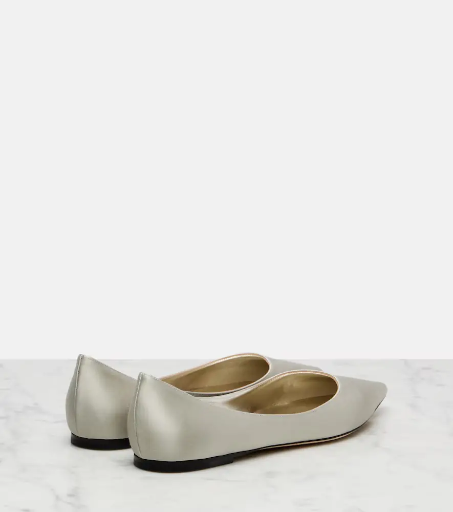 Jimmy Choo Love satin ballet flats | Thumbnail 4 Jimmy Choo Love satin ballet flats | Thumbnail 4