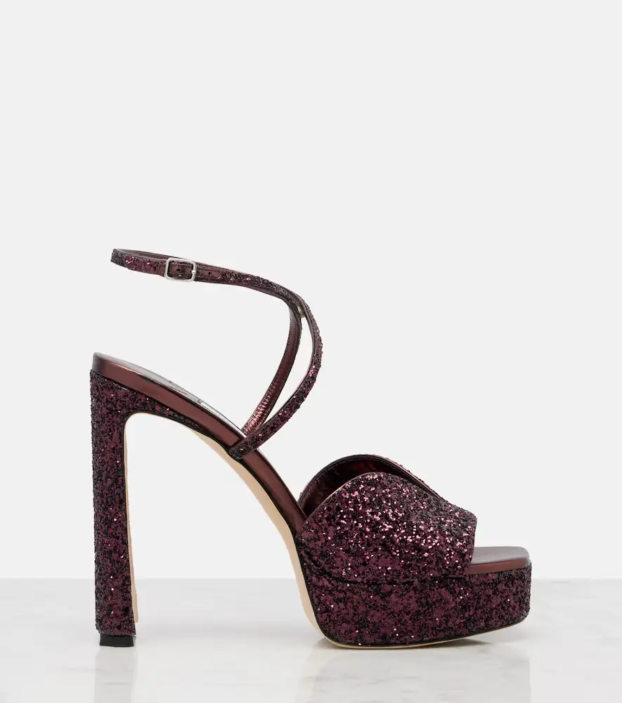 Jimmy Choo Karli 125 glitter platform sandals | Thumbnail 4 Jimmy Choo Karli 125 glitter platform sandals | Thumbnail 4