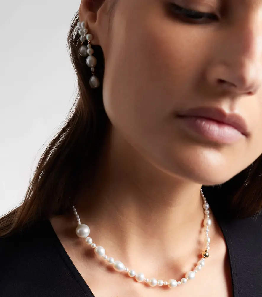 Sophie Bille Brahe Peggy 14kt gold necklace with freshwater pearls | Thumbnail 2 Sophie Bille Brahe Peggy 14kt gold necklace with freshwater pearls | Thumbnail 2